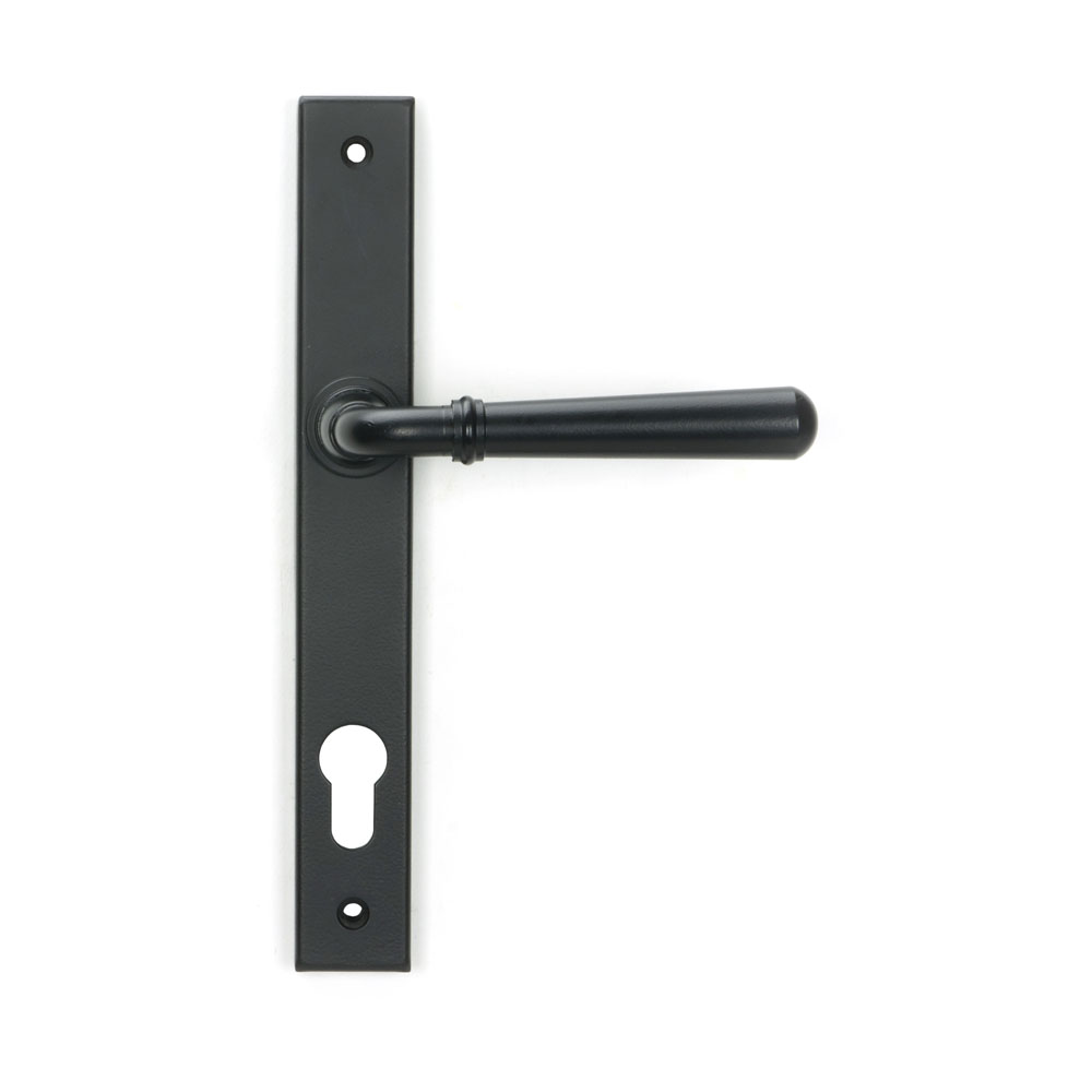 From the Anvil Newbury Slimline Lever Espag. Lock Set - Matt Black - (Sold in Pairs)